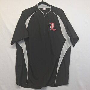 A4 Mens Black 1/4 Zip Short Sleeve Windbreaker Jacket Embroidered L Logo Size M